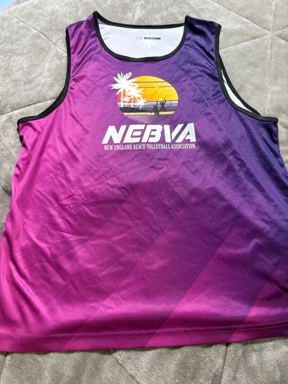Men’s Purple Gradient Beach Volleyball Tank